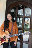 Guitar_Strap_Copperpeace Mariposa Vintage Floral Embroidered Leather Guitar Strap